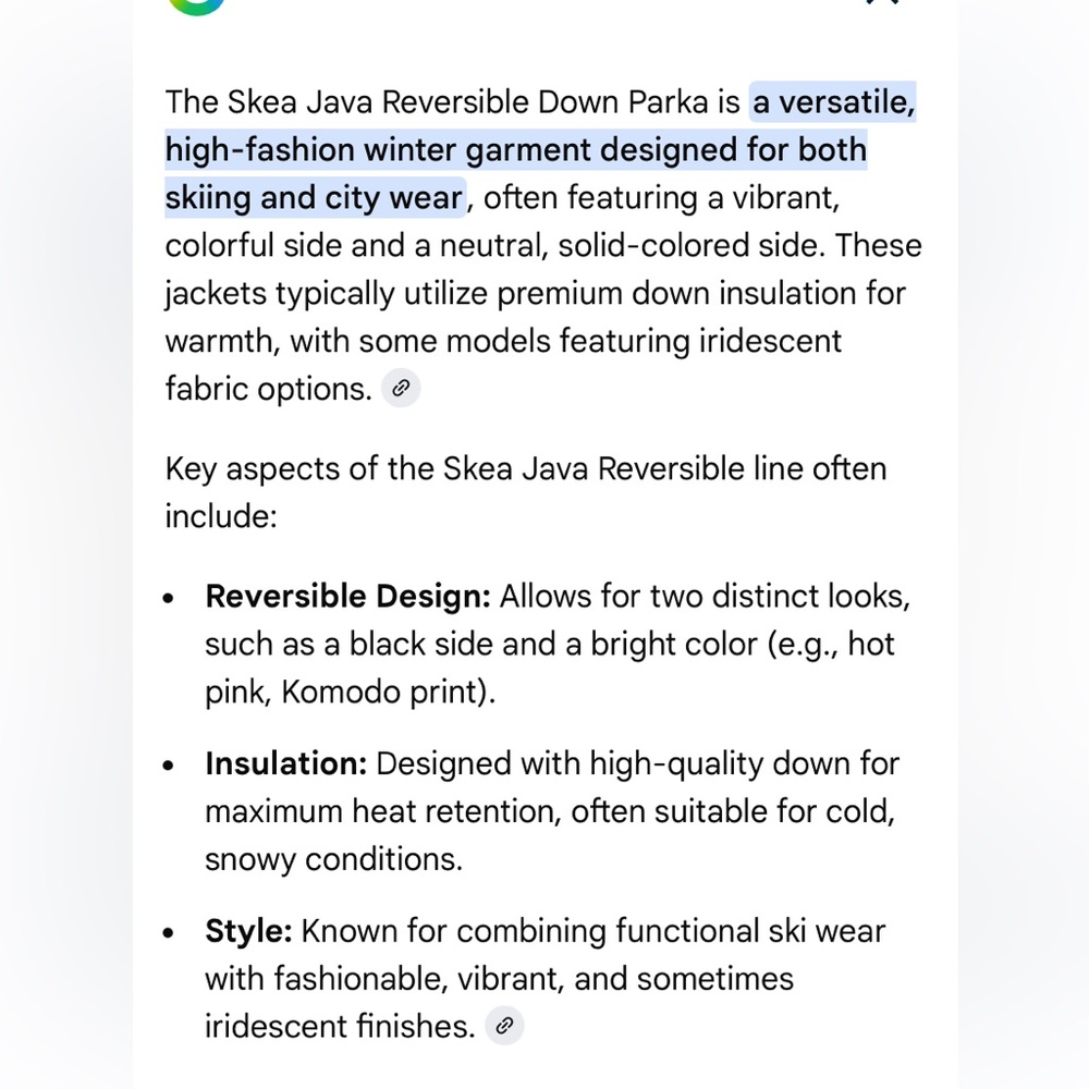 Skea 750 Goose Down Fill Java Reversible Hooded P… - image 14